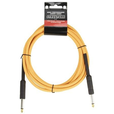 strukture sc10no 10' instrument cable, 6mm woven, neon orange