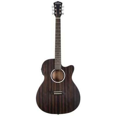 washburn deep forest ebony ace acoustic guitar striped ebony